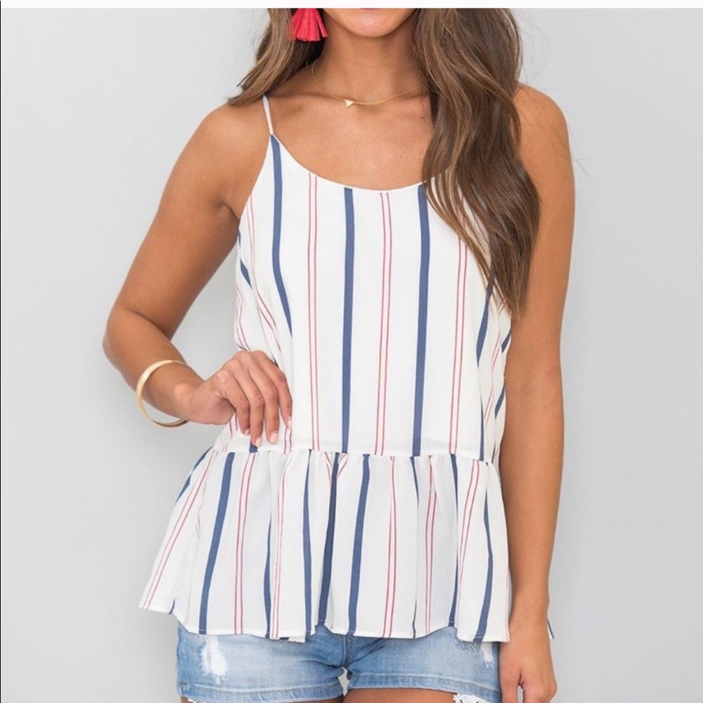 PINK LILY White, Blue, Pink Size Large Tank